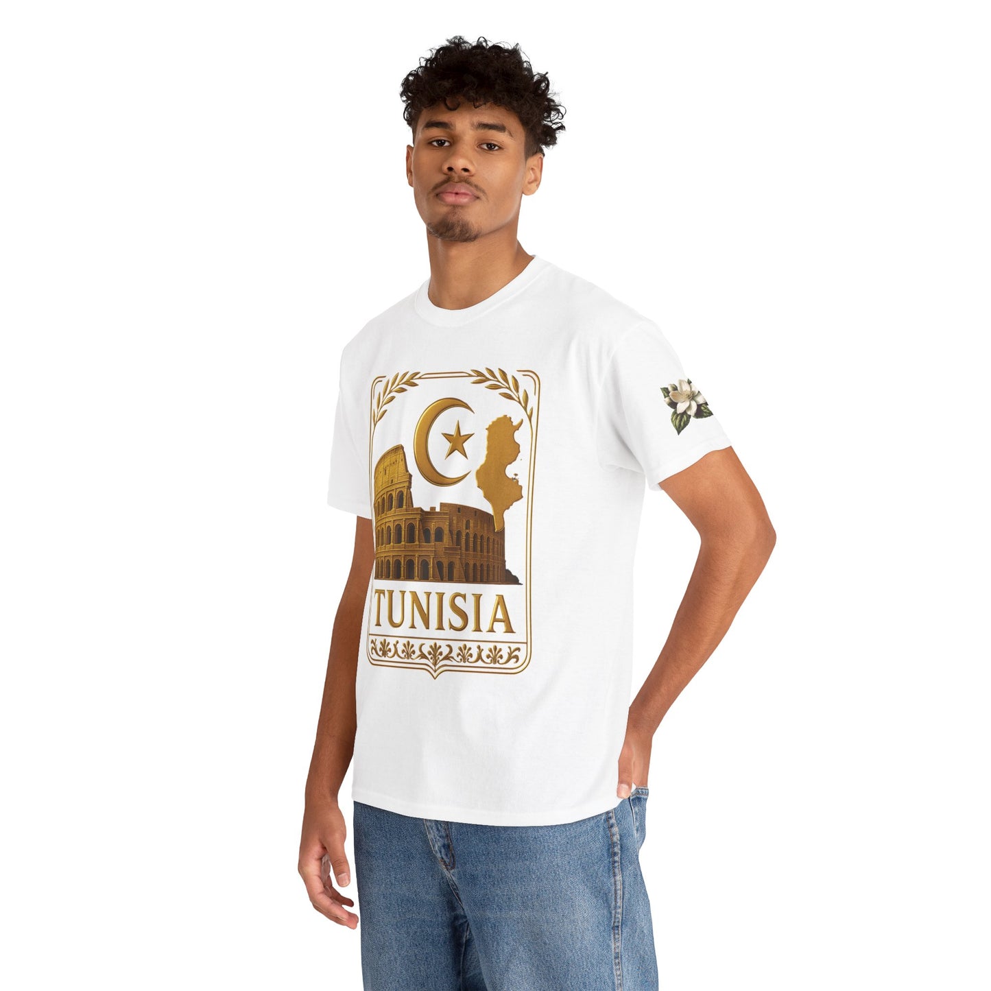 Tunisia Gold Emblem Unisex T-Shirt
