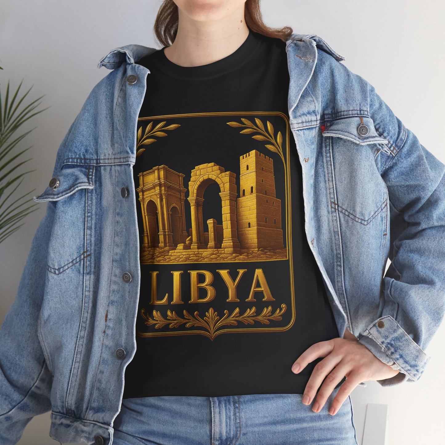Libya Gold Emblem Unisex T-Shirt