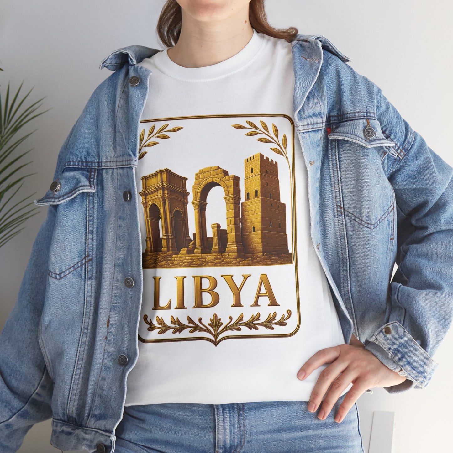 Libya Gold Emblem Unisex T-Shirt