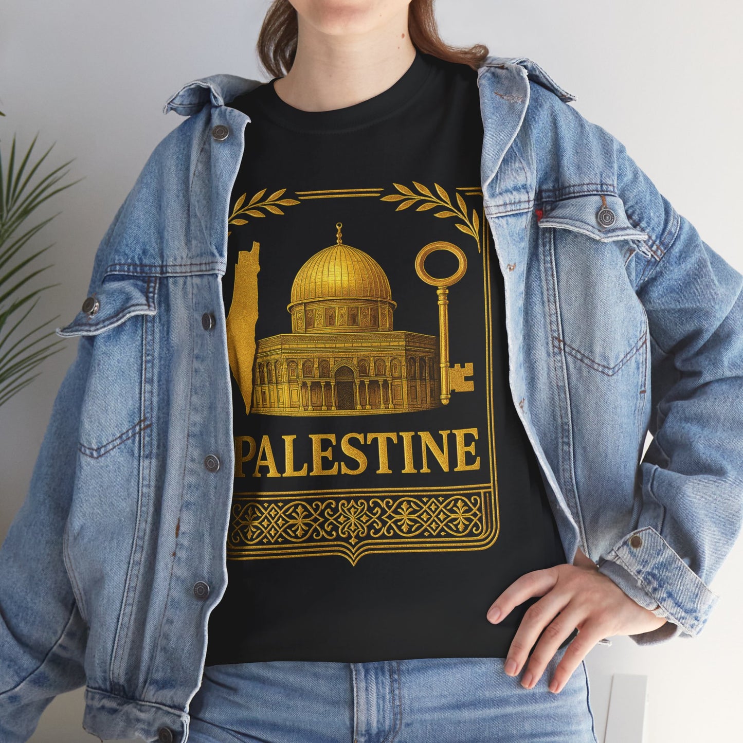 Palestine Gold Emblem Unisex T-Shirt