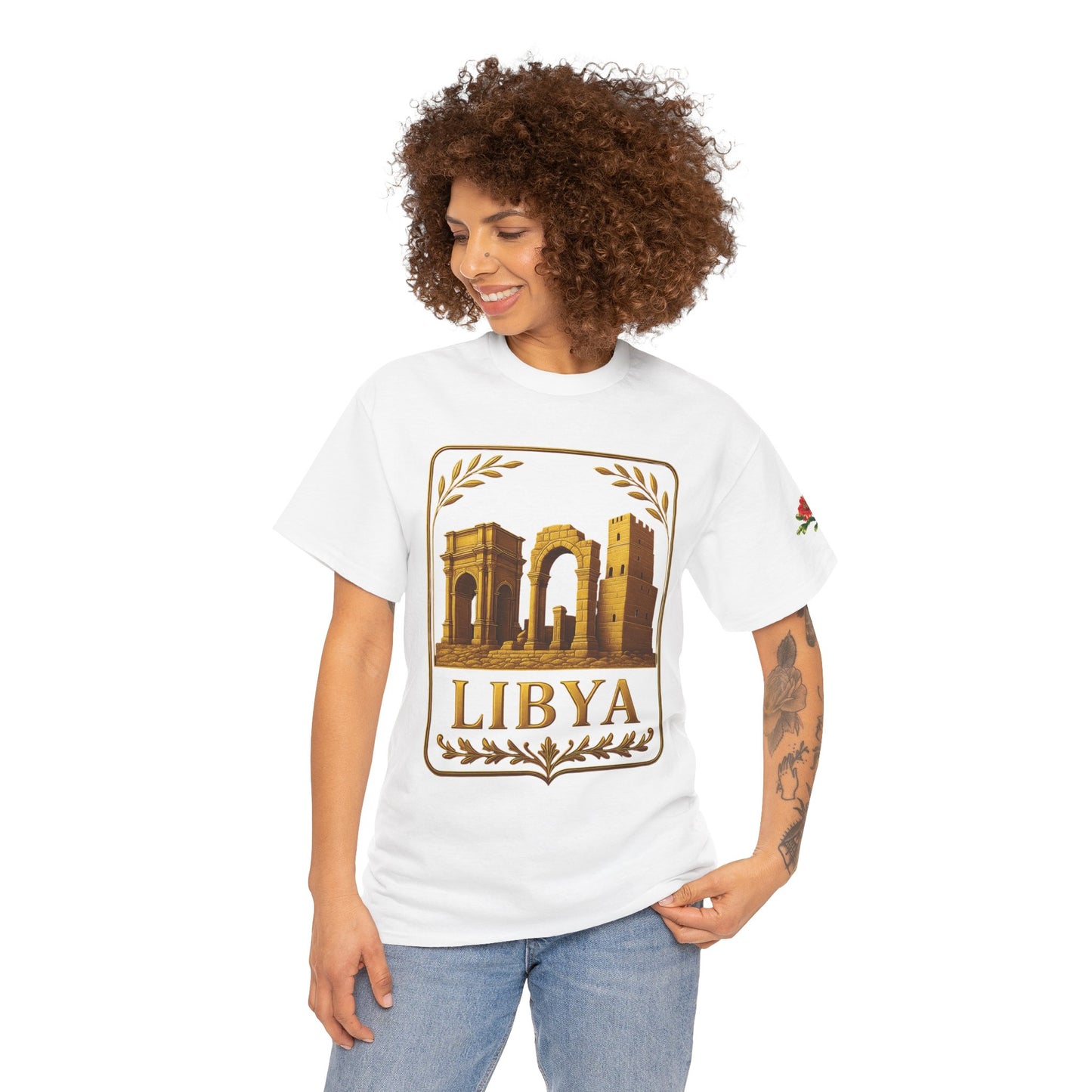 Libya Gold Emblem Unisex T-Shirt