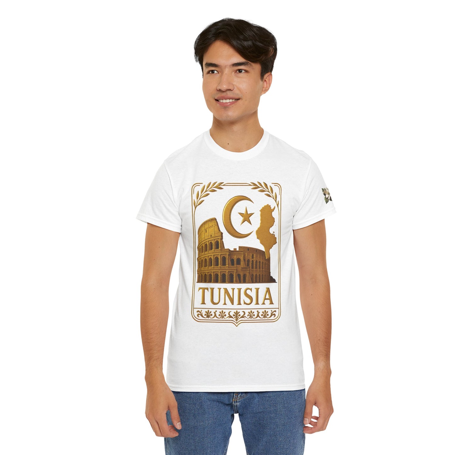 Tunisia Gold Emblem Unisex T-Shirt