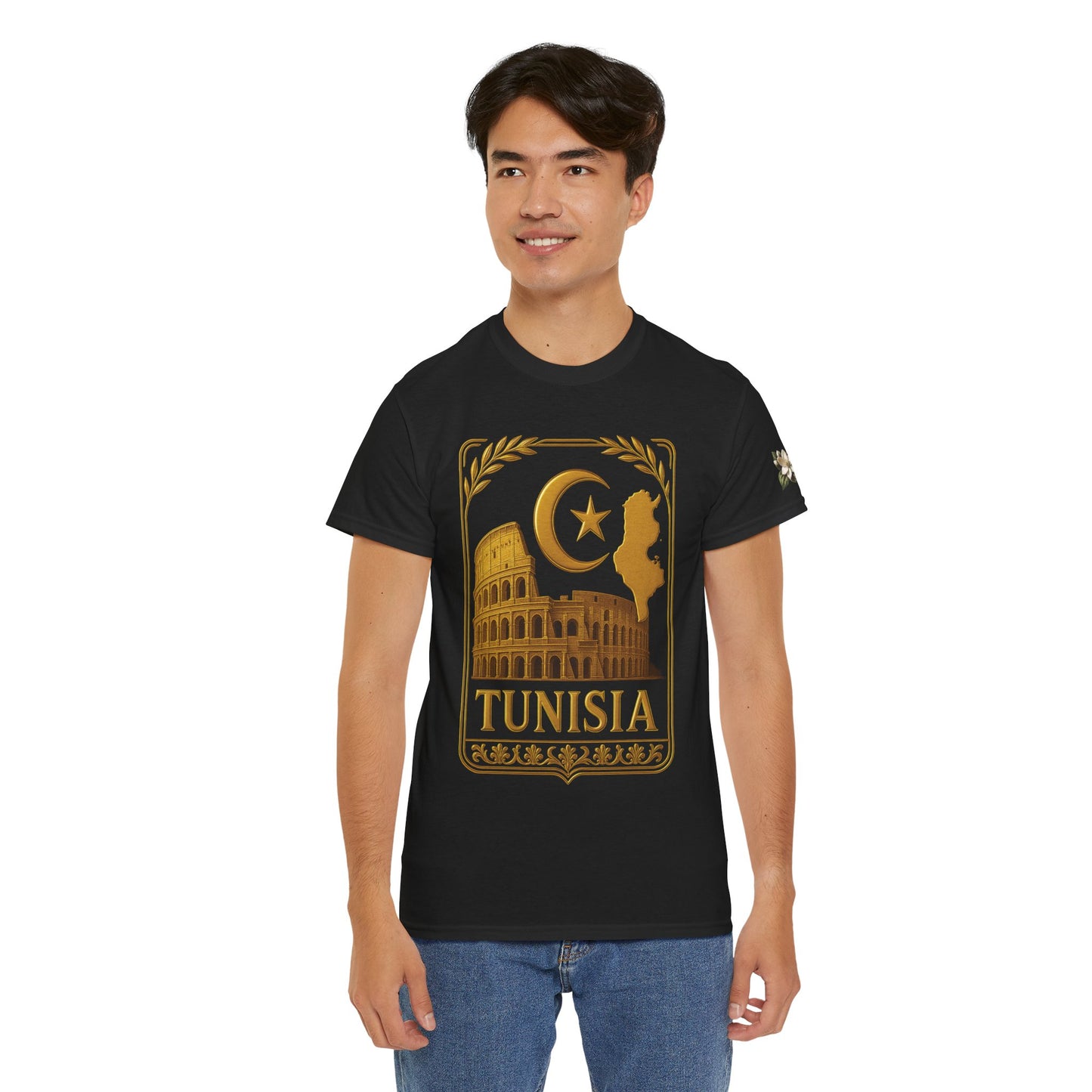Tunisia Gold Emblem Unisex T-Shirt