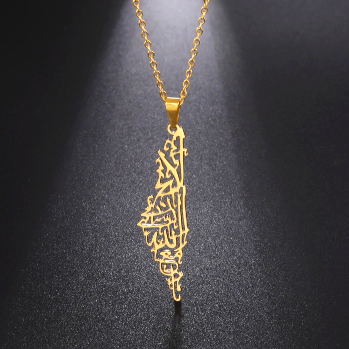 Palestine Map Necklace