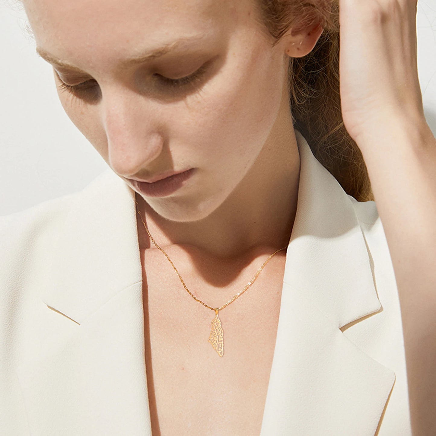 Palestine Map Necklace