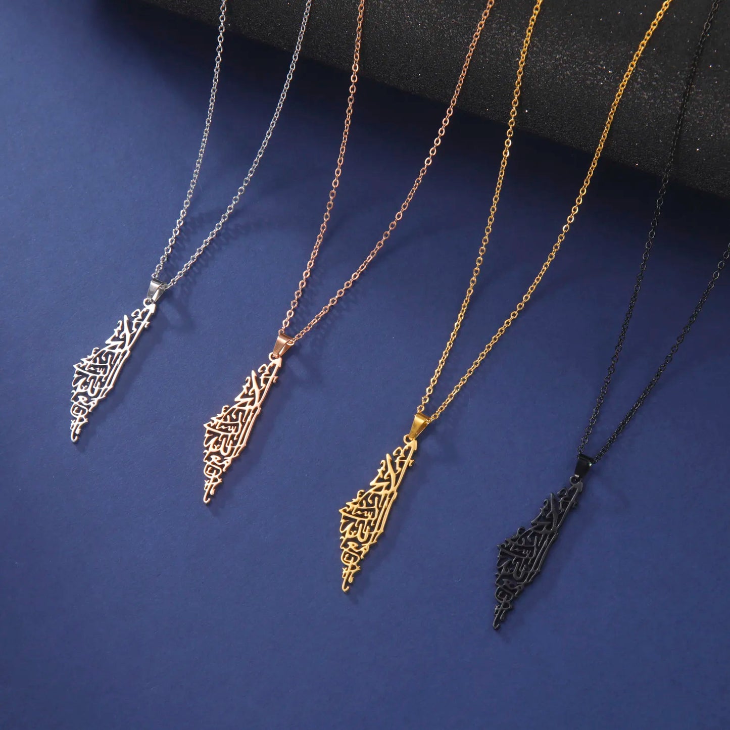 Palestine Map Necklace