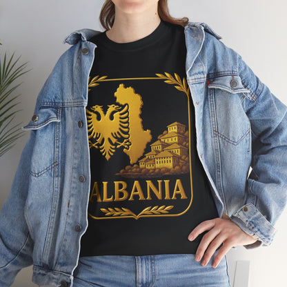 Albania Gold Emblem Unisex T-Shirt