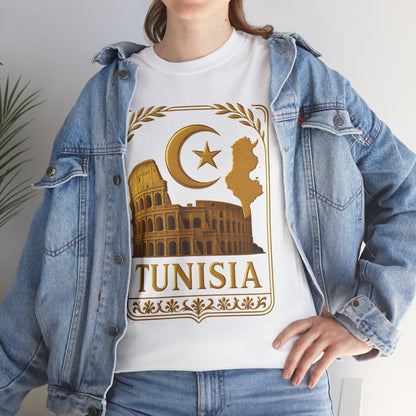 Tunisia Gold Emblem Unisex T-Shirt