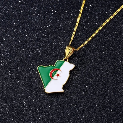 Algeria Map Necklace