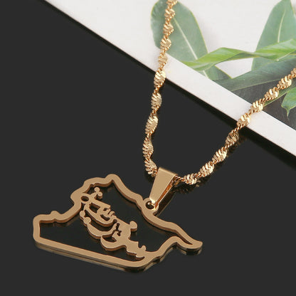 Syria Map Necklace