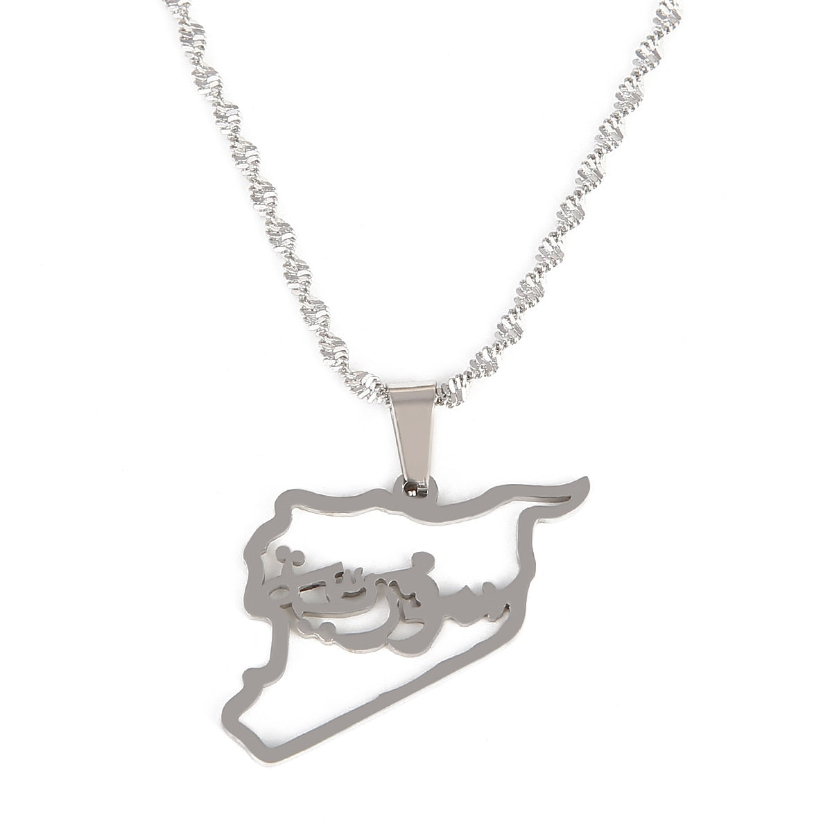 Syria Map Necklace