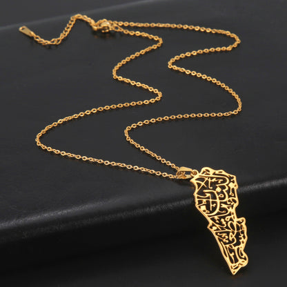 Lebanon Map Necklace