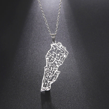 Lebanon Map Necklace